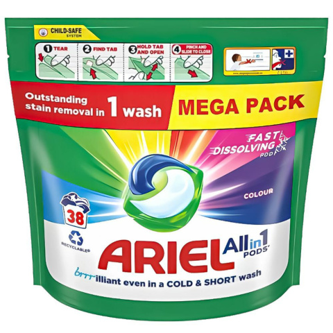 Ariel Alli in One kolor 38szt. Ariel Alli in One kolor 38szt.