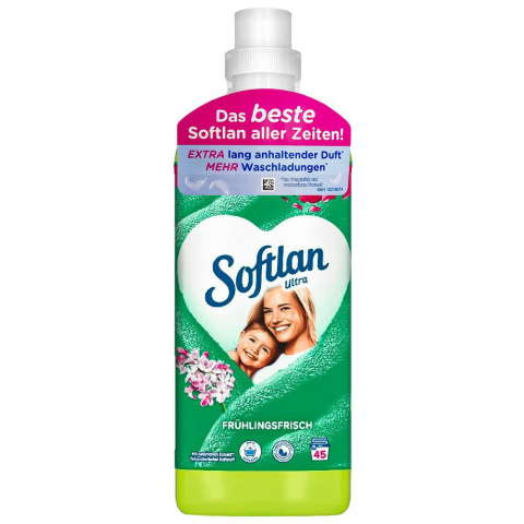 Wiosenna Świeżość - Softlan płyn do płukania tkanin, 45 płukań, 1l opakowanie Wiosenna Świeżość - Softlan płyn do płukania tkanin, 45 płukań, 1l opakowanie