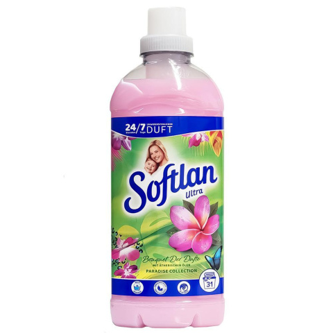 Rajska Kolekcja - płyn do płukania tkanin Softlan, 31 płukań, 650ml opakowanie Rajska Kolekcja - płyn do płukania tkanin Softlan, 31 płukań, 650ml opakowanie